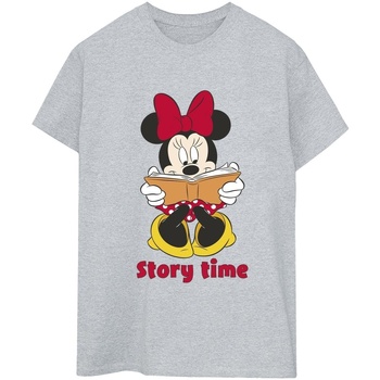 Abbigliamento Donna T-shirts a maniche lunghe Disney Minnie Mouse Story Time Grigio