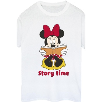 Abbigliamento Donna T-shirts a maniche lunghe Disney Minnie Mouse Story Time Bianco
