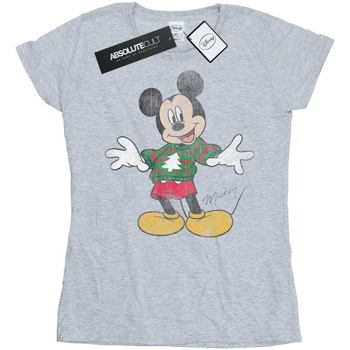 Abbigliamento Donna T-shirts a maniche lunghe Disney Mickey Mouse Christmas Jumper Grigio