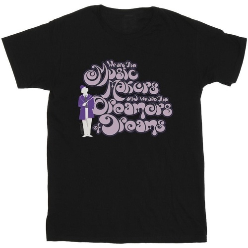 Abbigliamento Uomo T-shirts a maniche lunghe Willy Wonka Dreamers Text Nero
