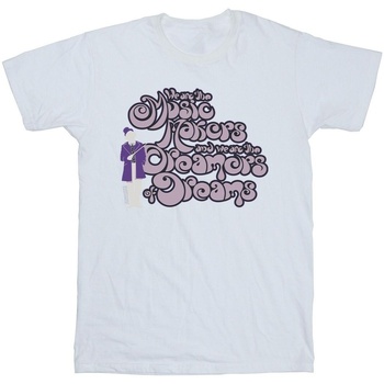 Abbigliamento Uomo T-shirts a maniche lunghe Willy Wonka Dreamers Text Bianco