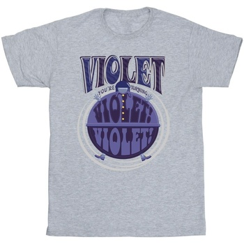 Abbigliamento Uomo T-shirts a maniche lunghe Willy Wonka Violet Turning Violet Grigio