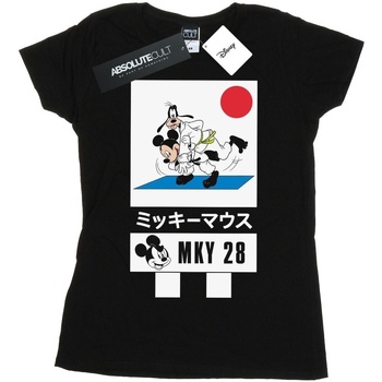 Abbigliamento Donna T-shirts a maniche lunghe Disney Mickey And Goofy Karate Nero