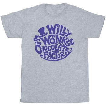 Abbigliamento Uomo T-shirts a maniche lunghe Willy Wonka & The Chocolate Fact Typed Logo Grigio