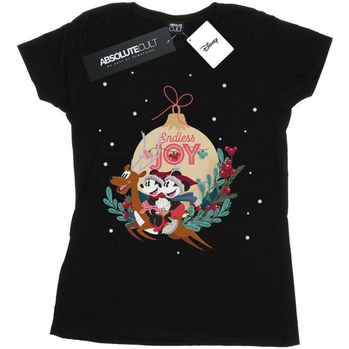 Abbigliamento Donna T-shirts a maniche lunghe Disney Mickey And Minnie Endless Joy Nero