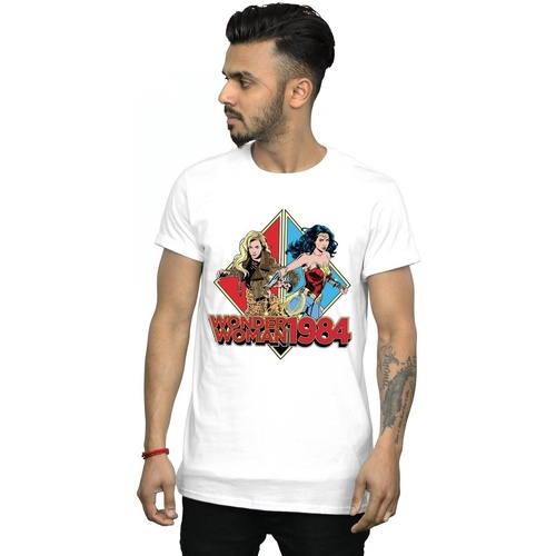 Abbigliamento Uomo T-shirts a maniche lunghe Dc Comics Wonder Woman 84 Back To Back Bianco