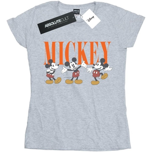 Abbigliamento Donna T-shirts a maniche lunghe Disney Mickey Mouse Poses Grigio