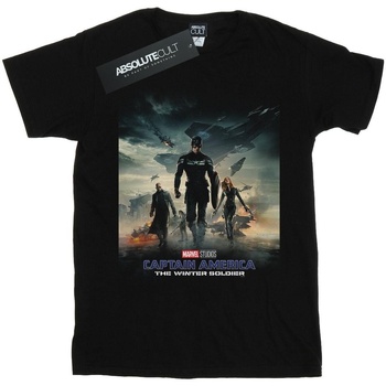 Abbigliamento Donna T-shirts a maniche lunghe Marvel Studios Captain America The Winter Soldier Poster Nero