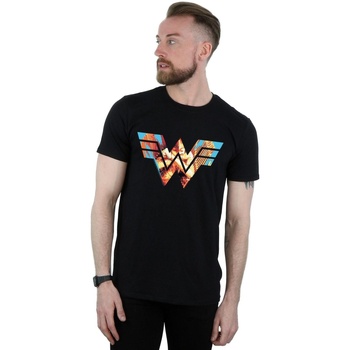 Abbigliamento Uomo T-shirts a maniche lunghe Dc Comics Wonder Woman 84 Symbol Crossed Arms Nero