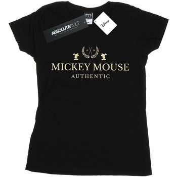 Abbigliamento Donna T-shirts a maniche lunghe Disney Mickey Mouse Authentic Nero