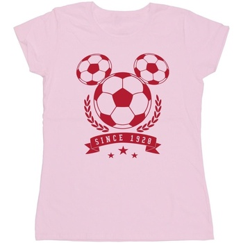 Abbigliamento Donna T-shirts a maniche lunghe Disney Mickey Football Head Rosso