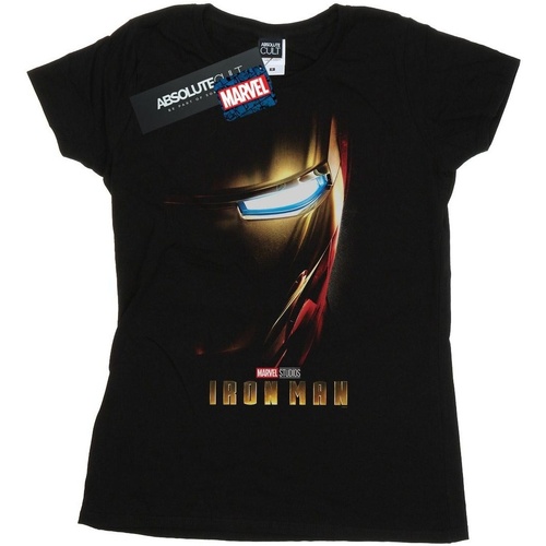 Abbigliamento Donna T-shirts a maniche lunghe Marvel Studios Iron Man Poster Nero