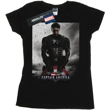Abbigliamento Donna T-shirts a maniche lunghe Marvel Studios Captain America The First Avenger Poster Nero