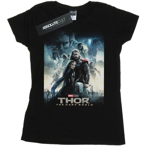 Abbigliamento Donna T-shirts a maniche lunghe Marvel Studios Thor The Dark World Poster Nero