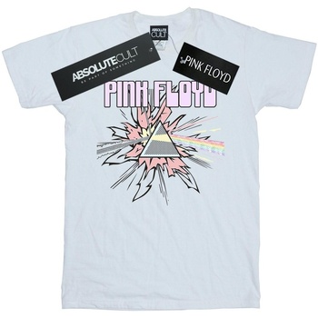 Abbigliamento Donna T-shirts a maniche lunghe Pink Floyd Pastel Triangle Bianco