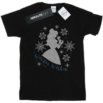 Abbigliamento Donna T-shirts a maniche lunghe Disney Belle Winter Silhouette Nero