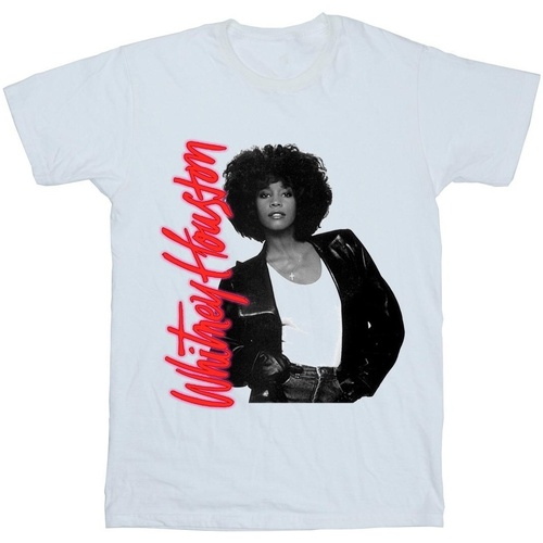 Abbigliamento Uomo T-shirts a maniche lunghe Whitney Houston WHITNEY Pose Bianco
