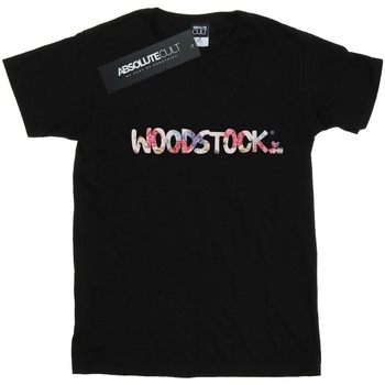 Abbigliamento Bambina T-shirts a maniche lunghe Woodstock Logo Floral Nero