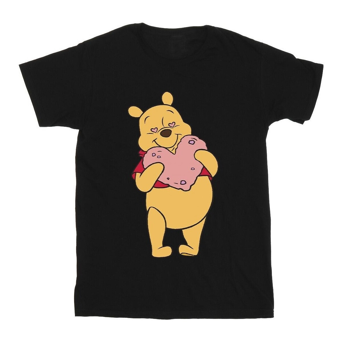 Abbigliamento Uomo T-shirts a maniche lunghe Disney Winnie The Pooh Heart Eyes Nero