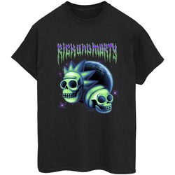 Abbigliamento Donna T-shirts a maniche lunghe Rick And Morty Space Skull Nero
