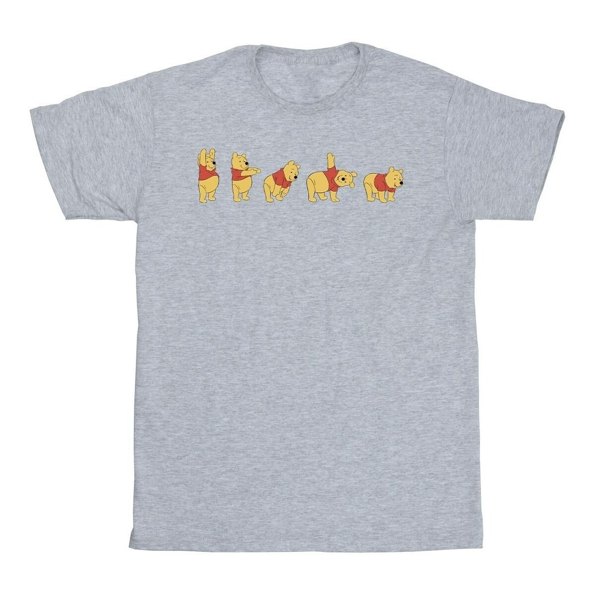 Abbigliamento Uomo T-shirts a maniche lunghe Disney Winnie The Pooh Stretching Grigio