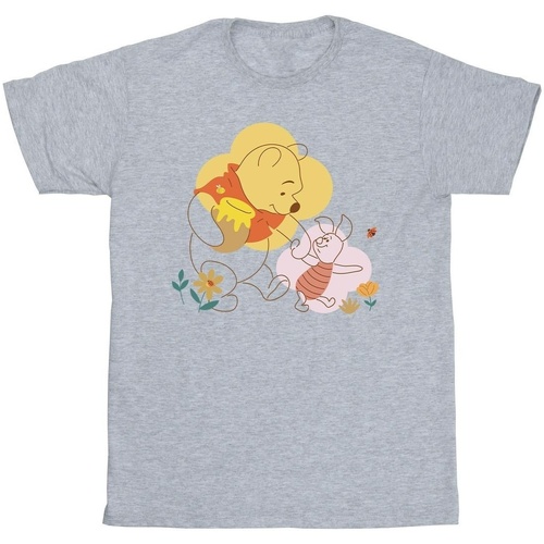 Abbigliamento Uomo T-shirts a maniche lunghe Disney Winnie The Pooh Piglet Grigio