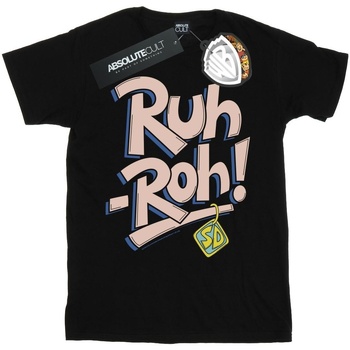 Abbigliamento Donna T-shirts a maniche lunghe Scooby Doo Ruh-Roh Dog Tag Nero