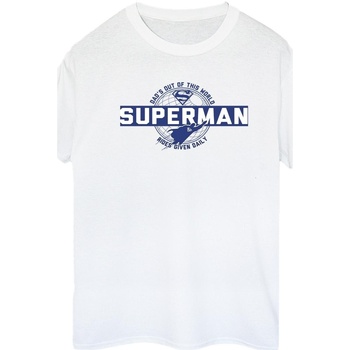 Abbigliamento Donna T-shirts a maniche lunghe Dc Comics Superman Out Of This World Bianco