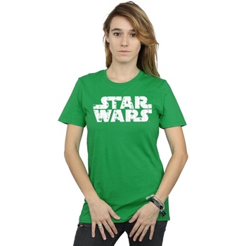 Abbigliamento Donna T-shirts a maniche lunghe Disney Christmas Logo Verde