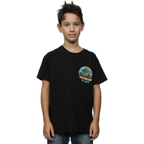 Abbigliamento Bambino T-shirt maniche corte Disney Rogue One Scarif Gradient Nero
