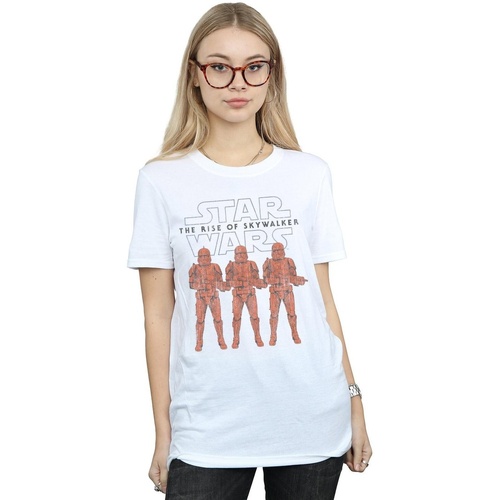 Abbigliamento Donna T-shirts a maniche lunghe Disney The Rise Of Skywalker Stormtrooper Colour Line Up Bianco