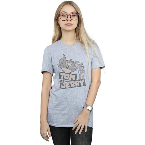 Abbigliamento Donna T-shirts a maniche lunghe Dessins Animés Cartoon Wink Grigio