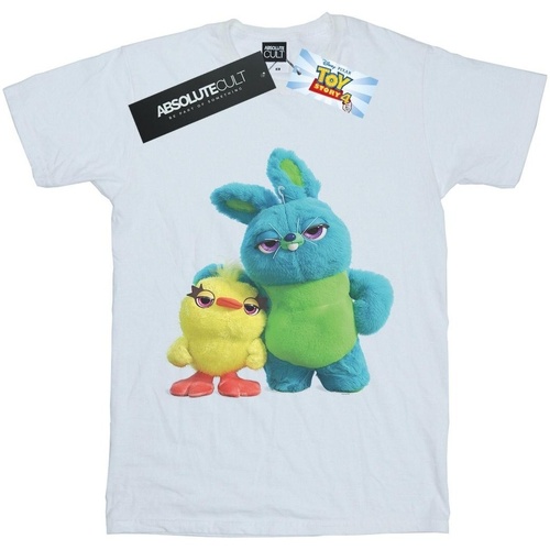 Abbigliamento Donna T-shirts a maniche lunghe Disney Toy Story 4 Ducky And Bunny Bianco