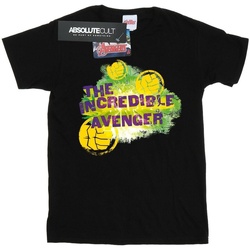 Abbigliamento Uomo T-shirts a maniche lunghe Marvel Hulk Incredible Avenger Nero