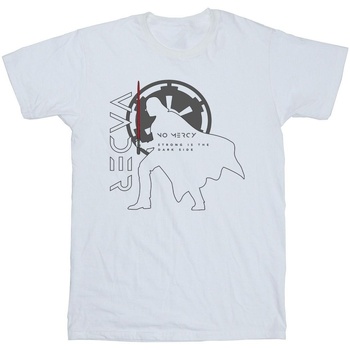 Abbigliamento Uomo T-shirts a maniche lunghe Star Wars: Obi-Wan Kenobi Vader No Mercy Bianco