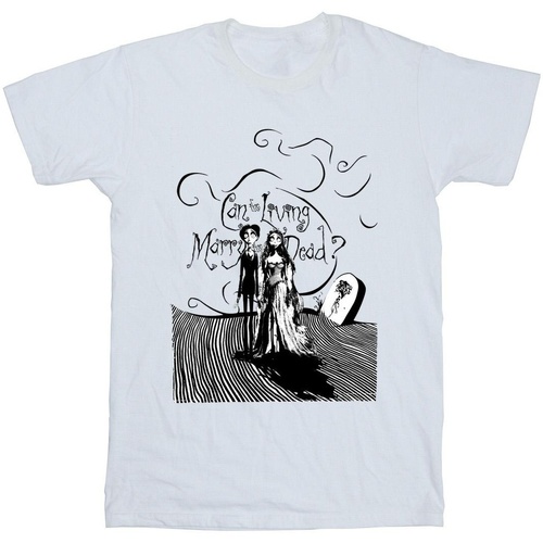 Abbigliamento Uomo T-shirts a maniche lunghe Corpse Bride Marry The Dead Bianco