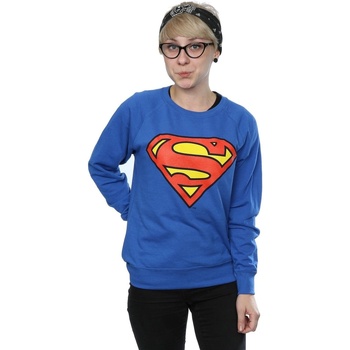 Abbigliamento Donna Felpe Dc Comics Superman Logo Blu