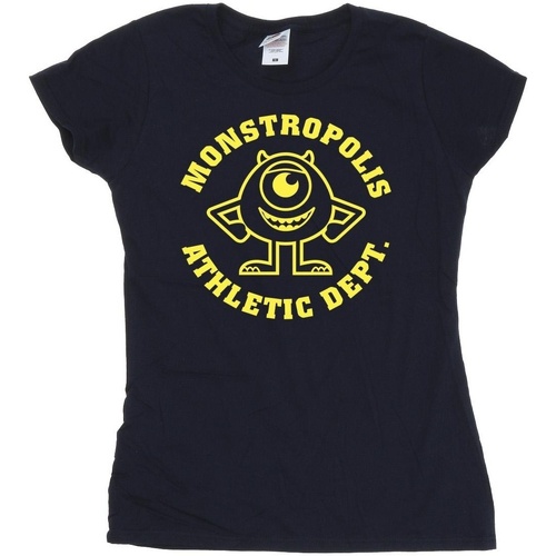 Abbigliamento Donna T-shirts a maniche lunghe Disney Monsters University Monstropolis Blu