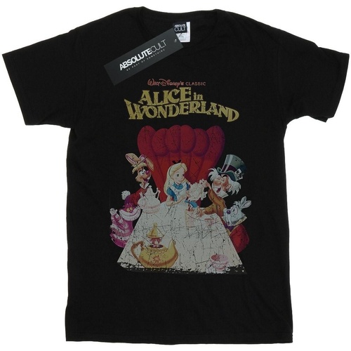 Abbigliamento Bambino T-shirt maniche corte Disney Alice In Wonderland Retro Poster Nero