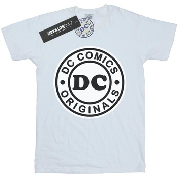 Abbigliamento Donna T-shirts a maniche lunghe Dc Comics DC Originals Logo Bianco