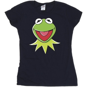 Abbigliamento Donna T-shirts a maniche lunghe Disney Muppets Kermit Head Blu