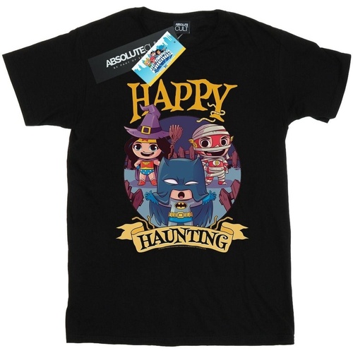 Abbigliamento Donna T-shirts a maniche lunghe Dc Comics Super Friends Happy Haunting Nero
