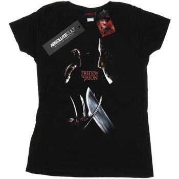 Abbigliamento Donna T-shirts a maniche lunghe A Nightmare On Elm Street Freddy Vs Jason Nero