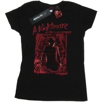 Abbigliamento Donna T-shirts a maniche lunghe A Nightmare On Elm Street Freddy Silhouette Nero