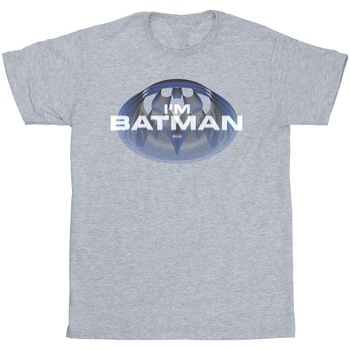 Abbigliamento Bambina T-shirts a maniche lunghe Dc Comics The Flash I'm Batman Grigio