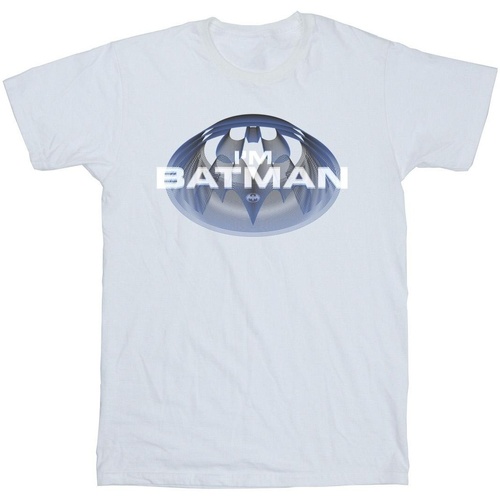 Abbigliamento Bambina T-shirts a maniche lunghe Dc Comics The Flash I'm Batman Bianco