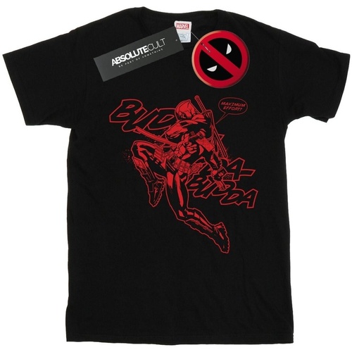 Abbigliamento Donna T-shirts a maniche lunghe Marvel Deadpool Budda Budda Nero