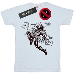 Abbigliamento Donna T-shirts a maniche lunghe Marvel Deadpool Budda Budda Bianco