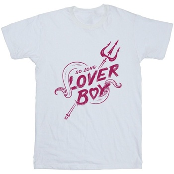 Abbigliamento Bambina T-shirts a maniche lunghe Disney Villains Ursula Lover Boy Bianco