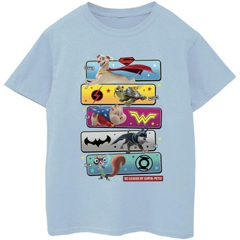 Abbigliamento Bambino T-shirt maniche corte Dc Comics DC League Of Super-Pets Character Pose Blu